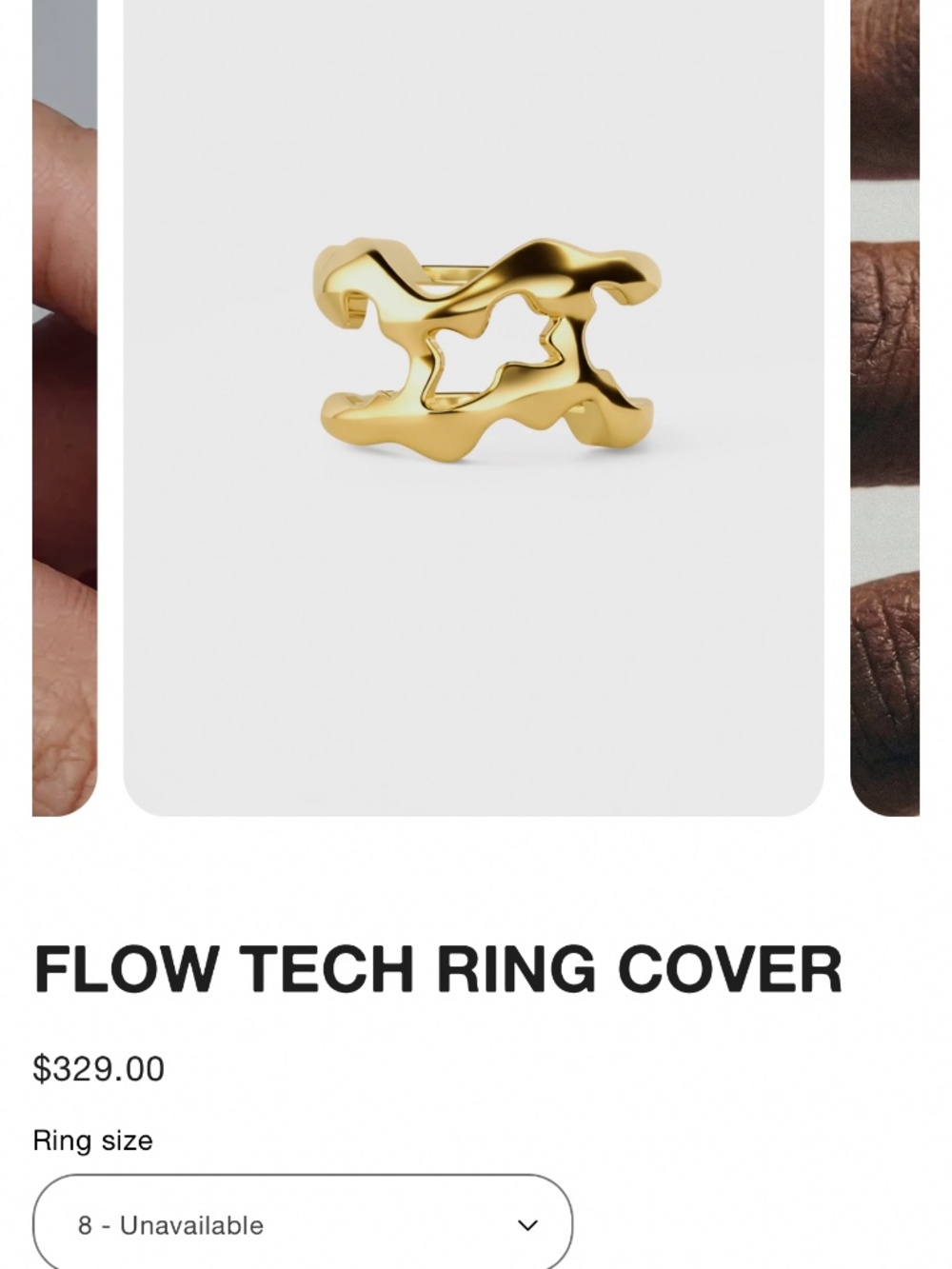 Steff Elwood tech ring cover size 8- sold out